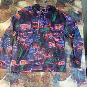 Vintage 90's Fresh Prince of Bel-Air Open Casino print hoodie Size 3X NWT